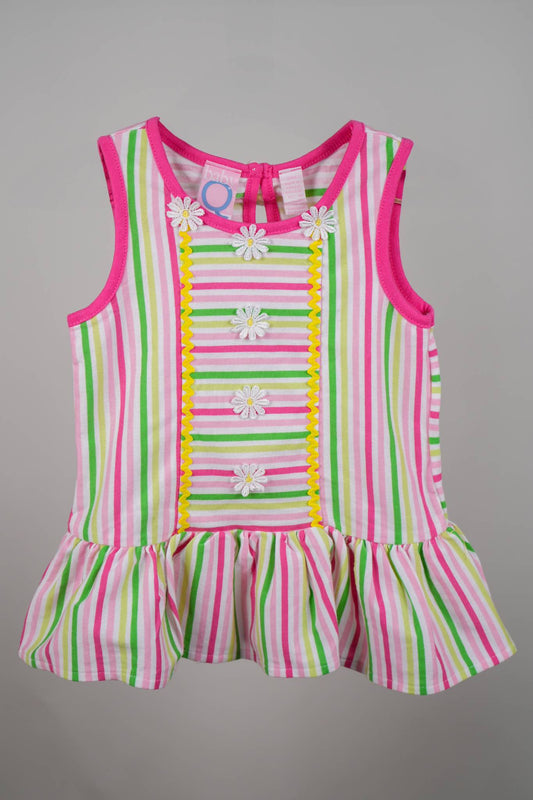 Baby Q - Striped Floral Frock Set - MixMax