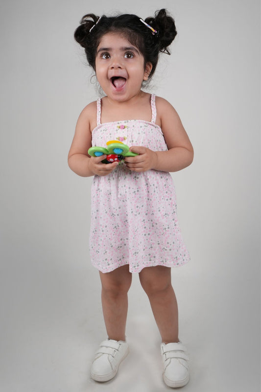 Calvin Klein - Pink Polka Dot Smock Frock - MixMax