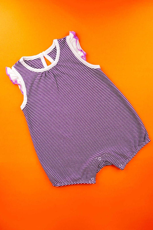 Small Wonders - Purple Striped Romper - MixMax
