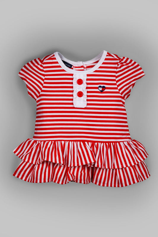 Tommy Hilfiger - White and Red Playful Frock Set - MixMax