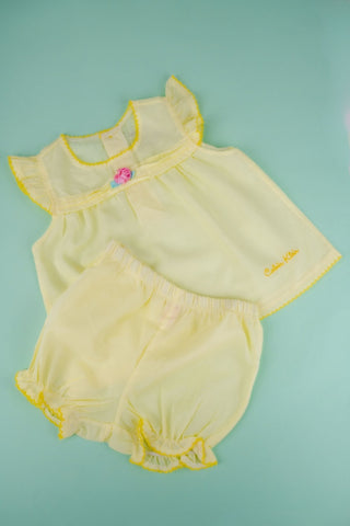 Calvin Klein Lemon Yellow Summer Set for Baby Girls - MixMax.pk