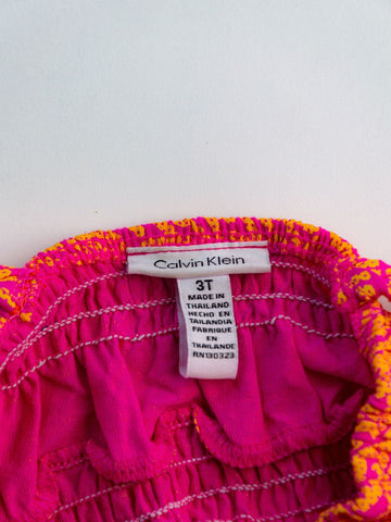 Calvin Klein - Orange and Purple Smocked Dress - MixMax