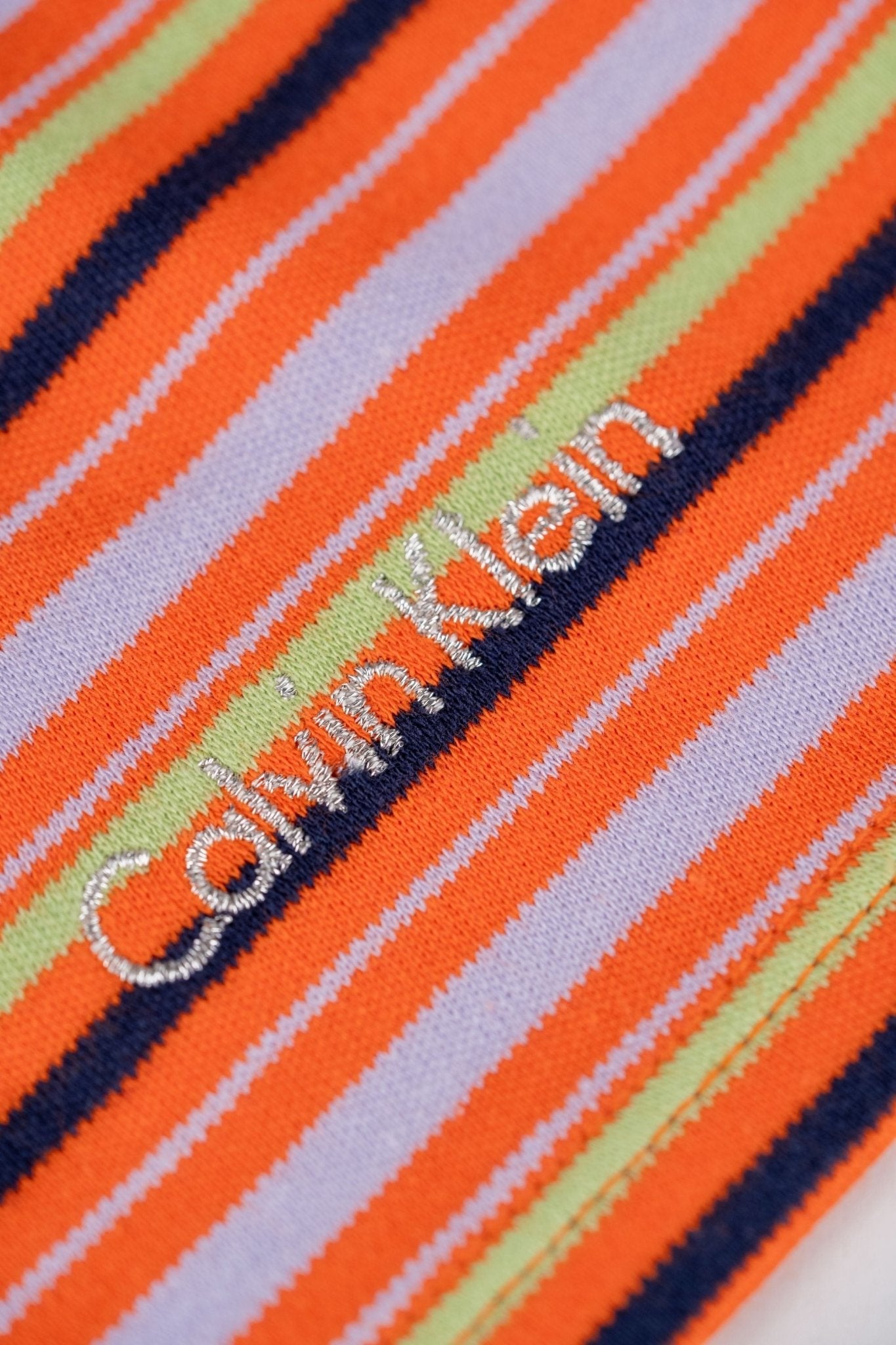 Calvin Klein - Orange Lined Smocked Dress - MixMax