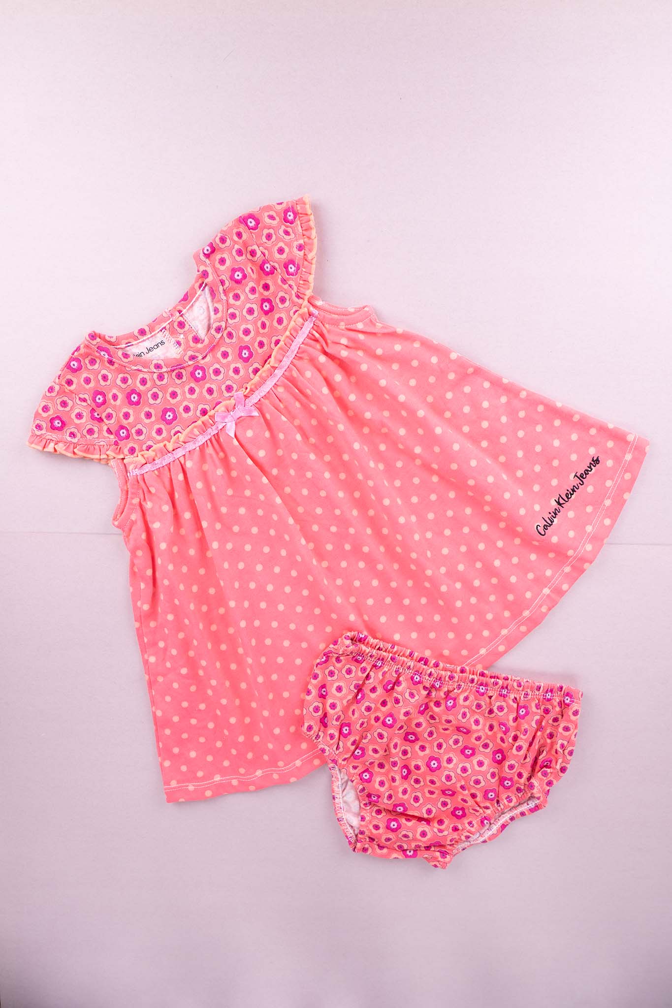 Calvin Klein - Pink Polka Dot Frock Set - MixMax