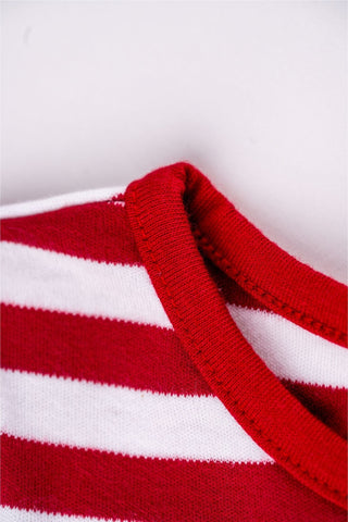 Calvin Klein - Red and White Striped Stretch Frock Dress (Thick Line) - MixMax