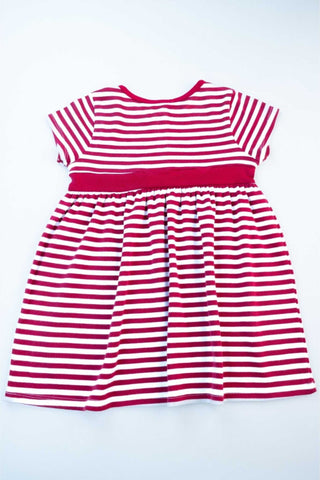 Calvin Klein - Red and White Striped Stretch Frock Dress (Thin Line) - MixMax