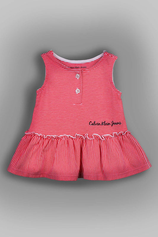 Calvin Klein - Red Striped Frock Set - MixMax