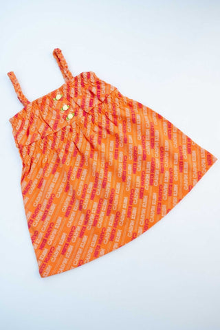 Calvin Klein - Tangerine Smocked Frock - MixMax