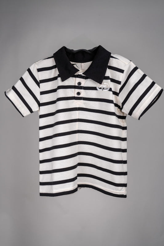 Ecko - Black and White Polo Shirt (Black Collar) - MixMax