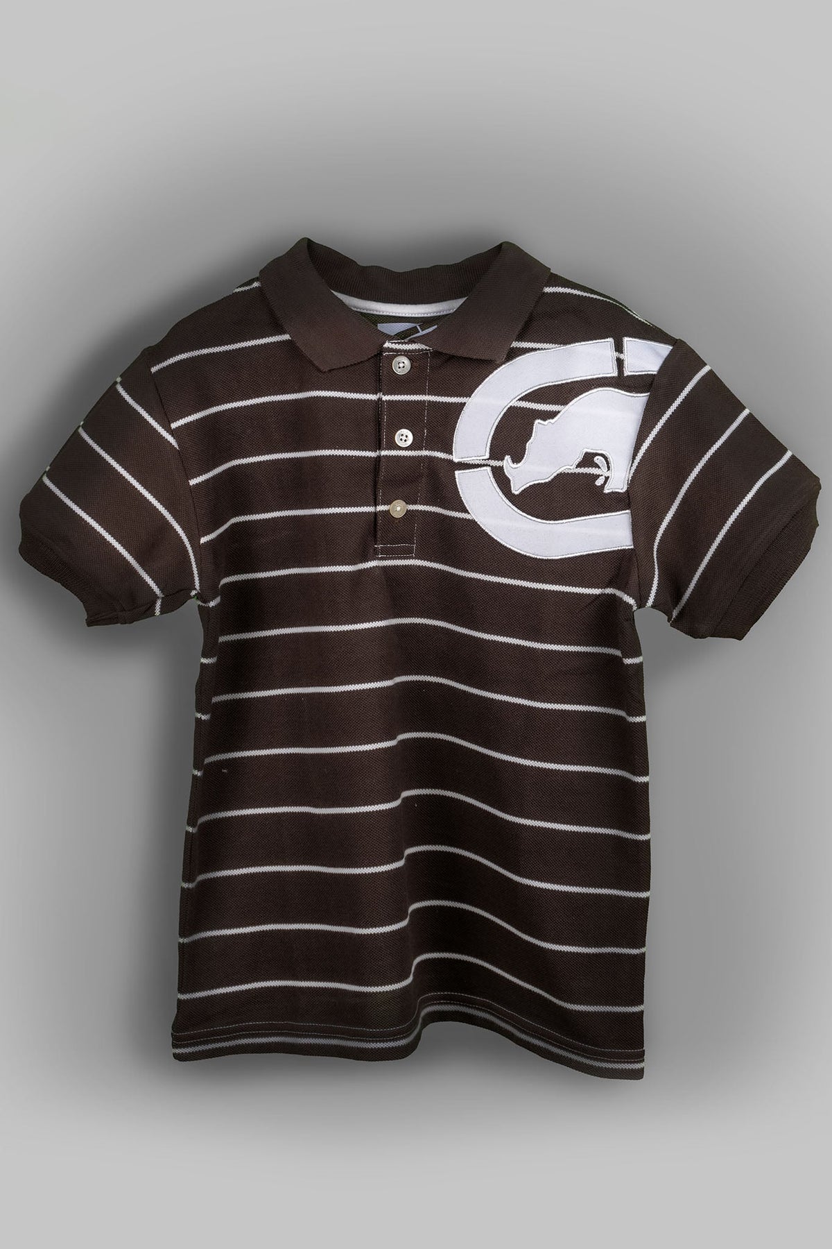 Ecko - Brown Polo with White Stripes - MixMax