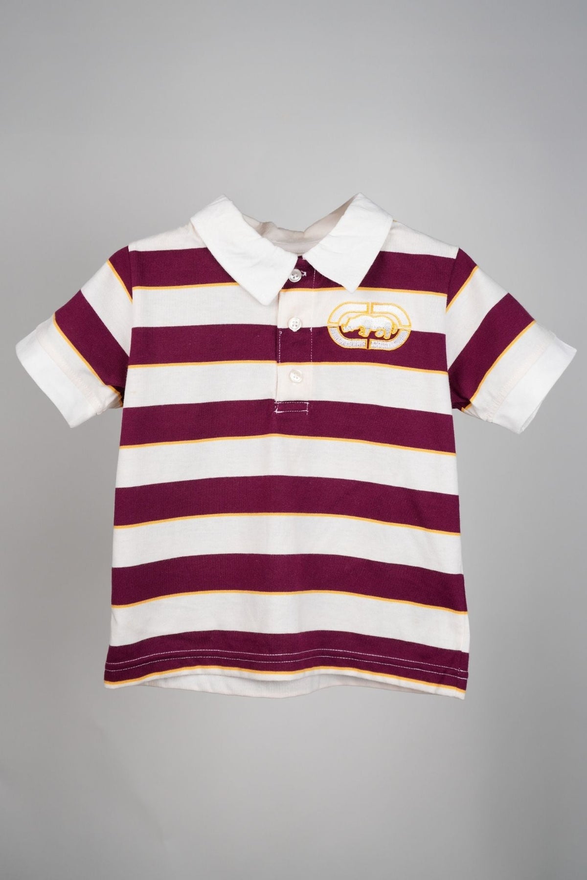 Ecko - Maroon and White Striped Shirt (White Collar) - MixMax