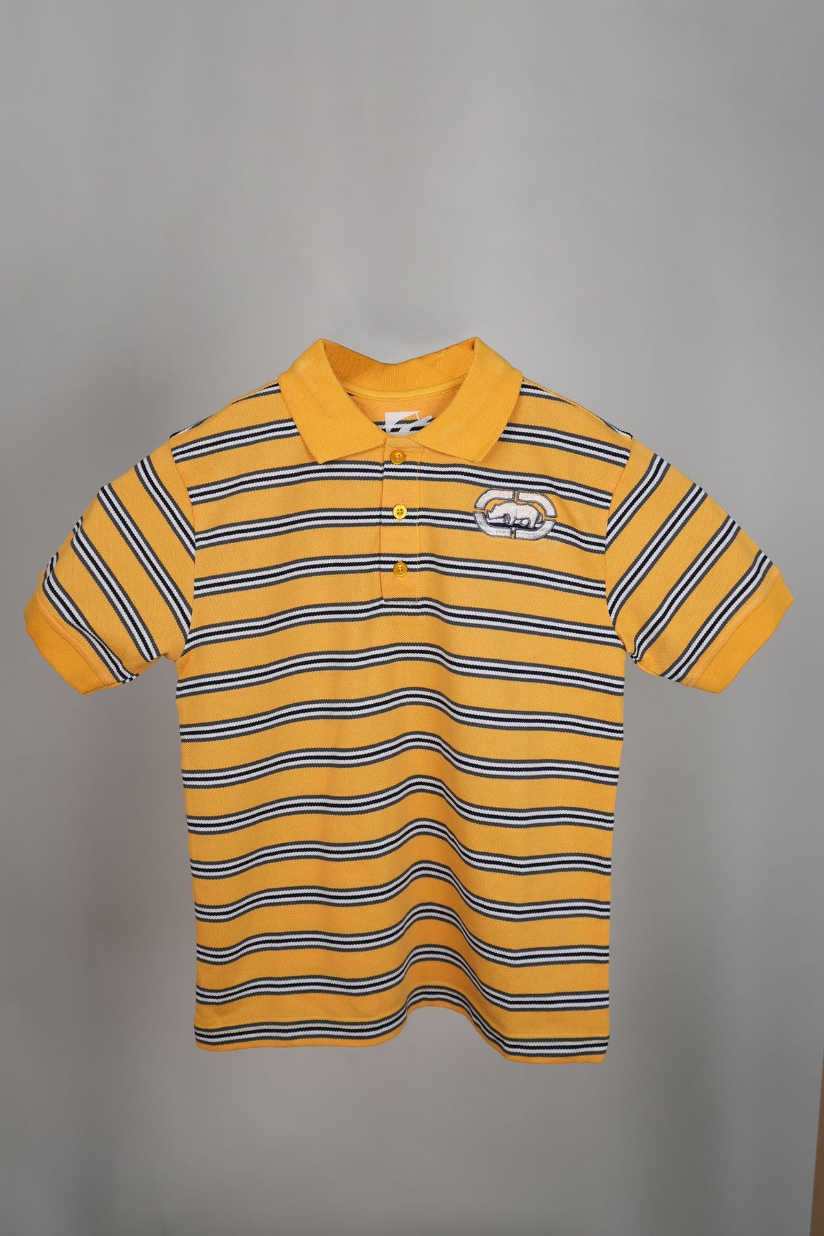 Ecko - Mustard Yellow Striped Polo Shirt - MixMax