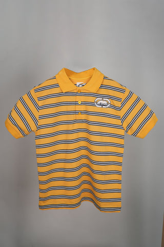 Ecko - Mustard Yellow Striped Polo Shirt - MixMax