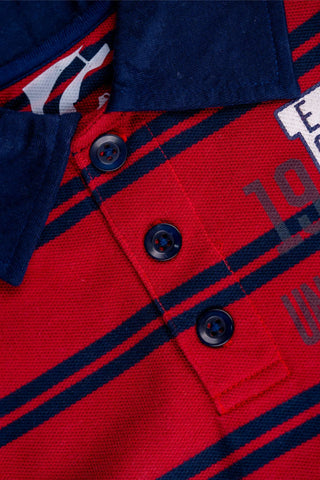 Ecko - Red Polo with Navy Blue Stripes - MixMax