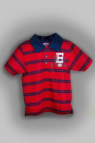 Ecko - Red Polo with Navy Blue Stripes - MixMax