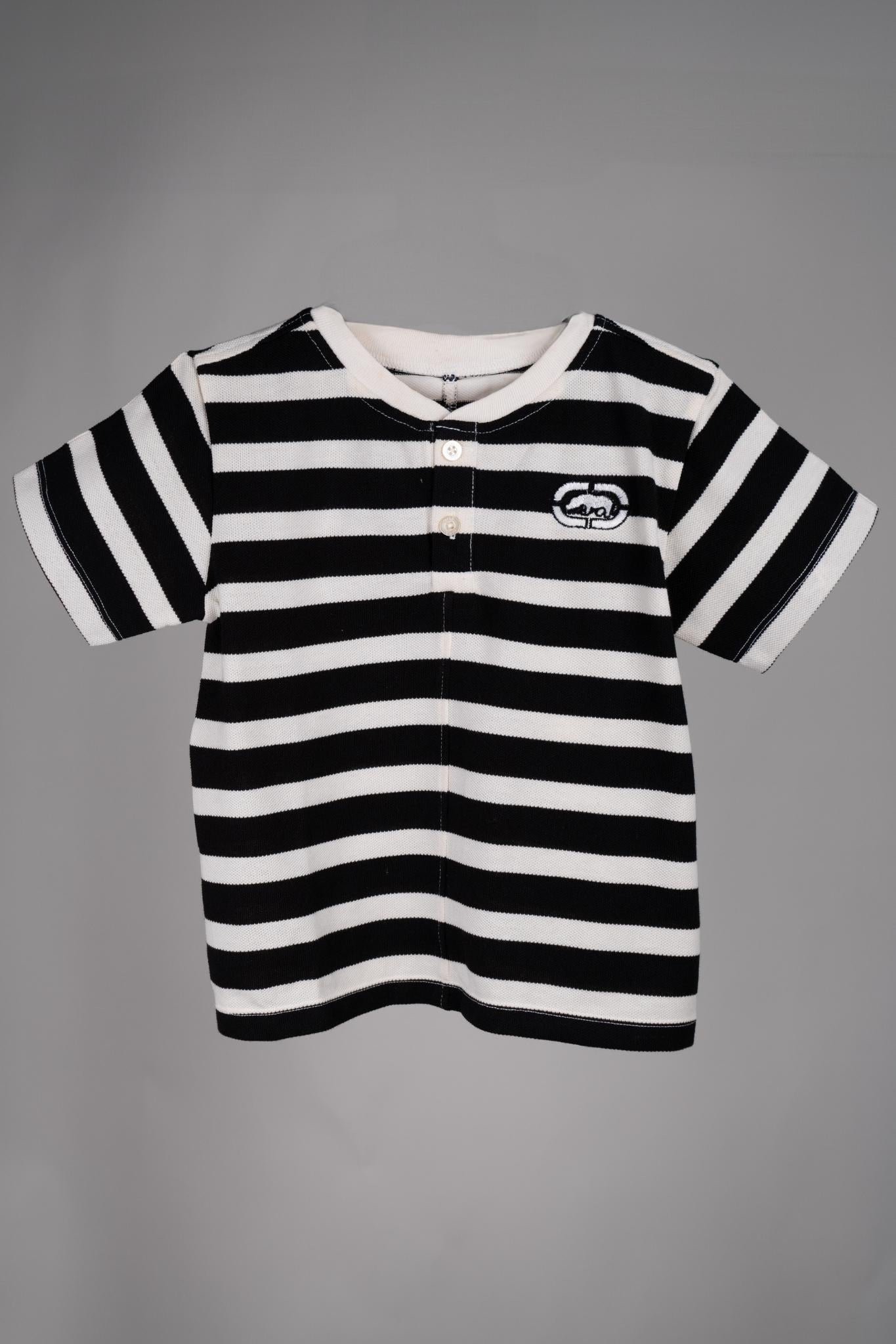 Ecko - Simple Black and White Thick Striped Shirt - MixMax