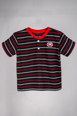 Ecko - Simple Black Red and White Striped Shirt - MixMax