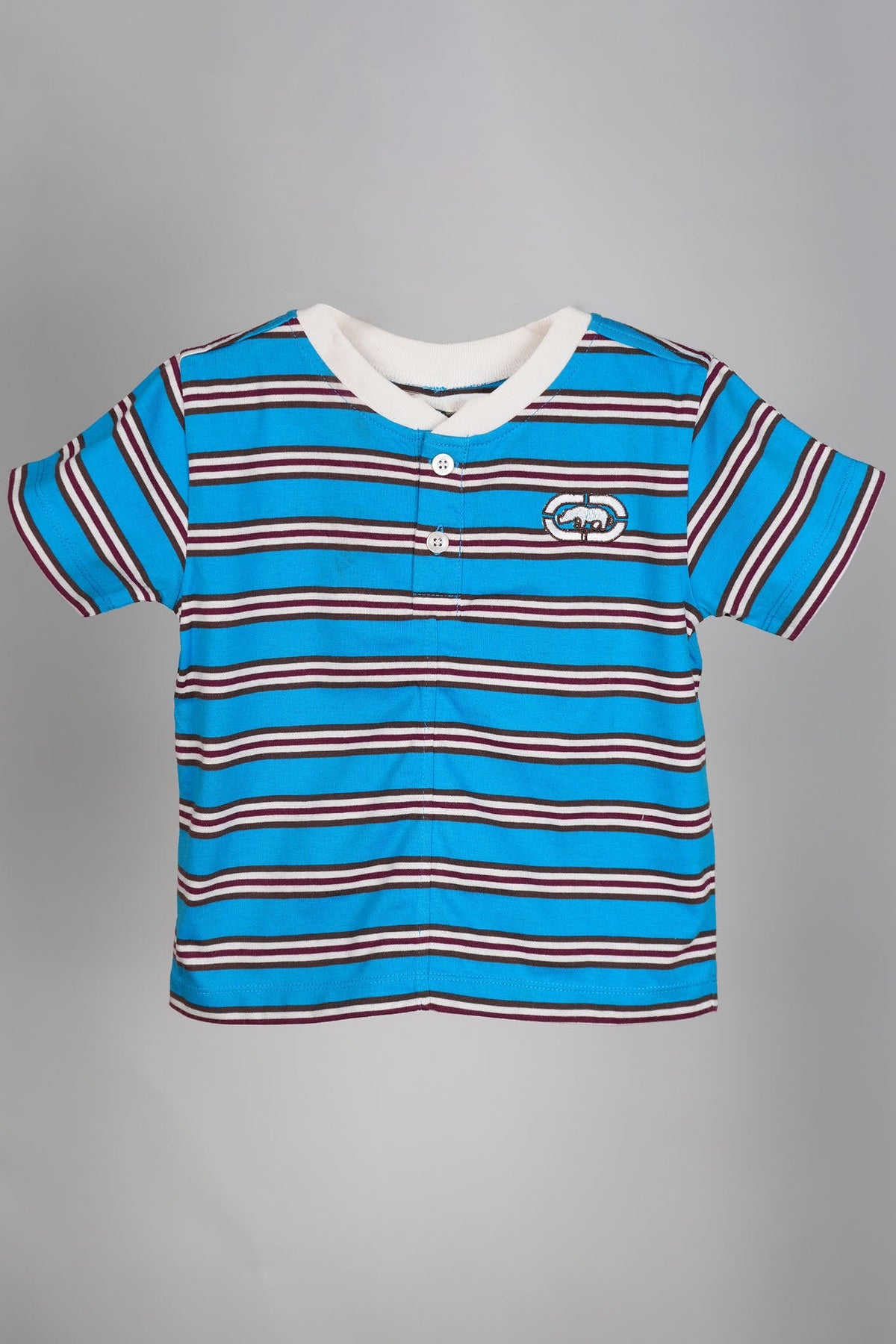 Ecko - Simple Blue and Maroon Striped Shirt - MixMax