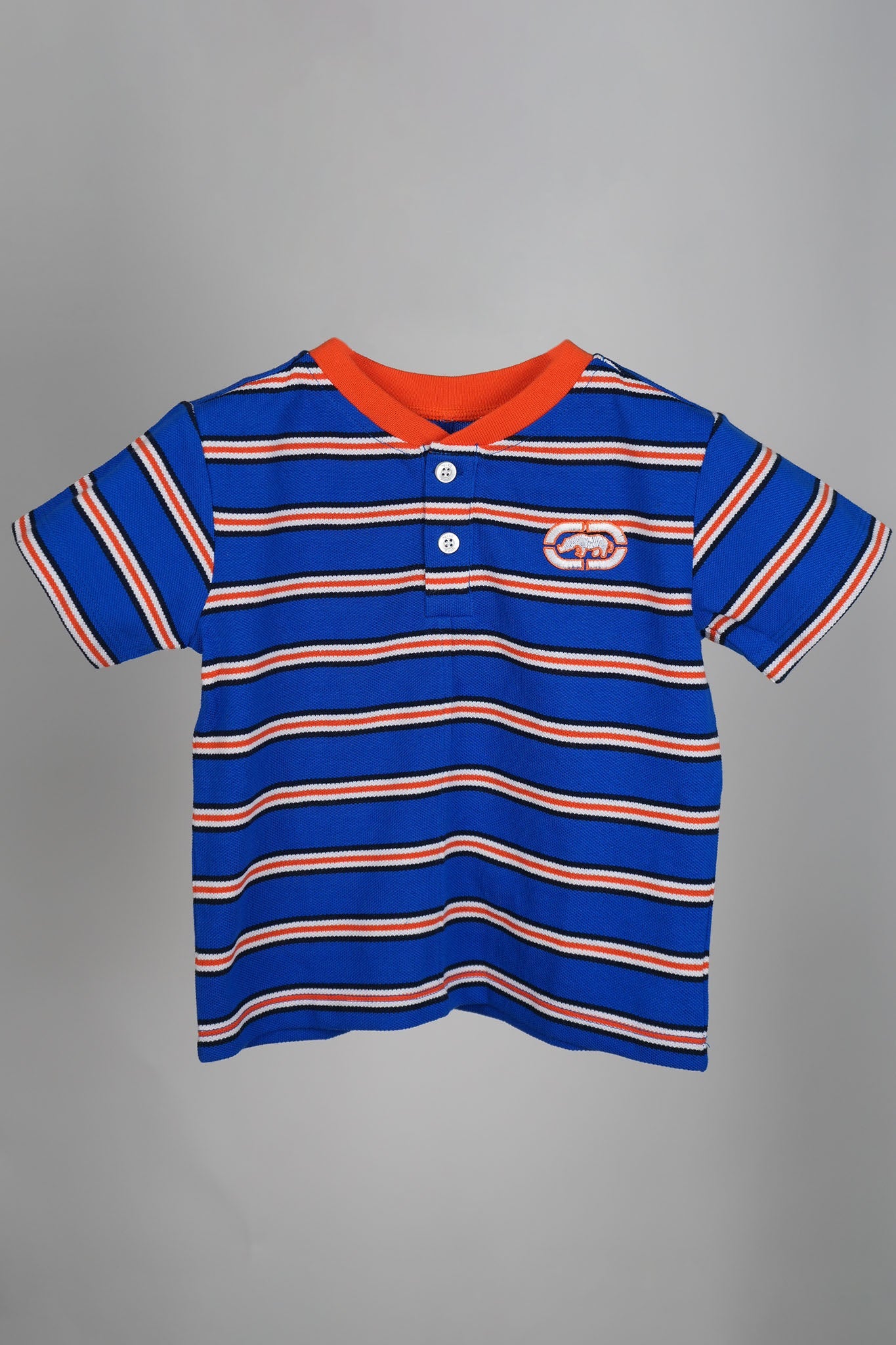 Ecko - Simple Blue and Orange Striped Shirt - MixMax