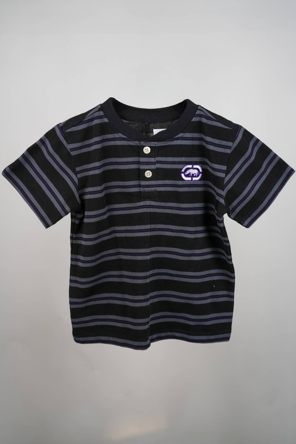 Ecko - Simple Grey and Purple Striped Shirt - MixMax