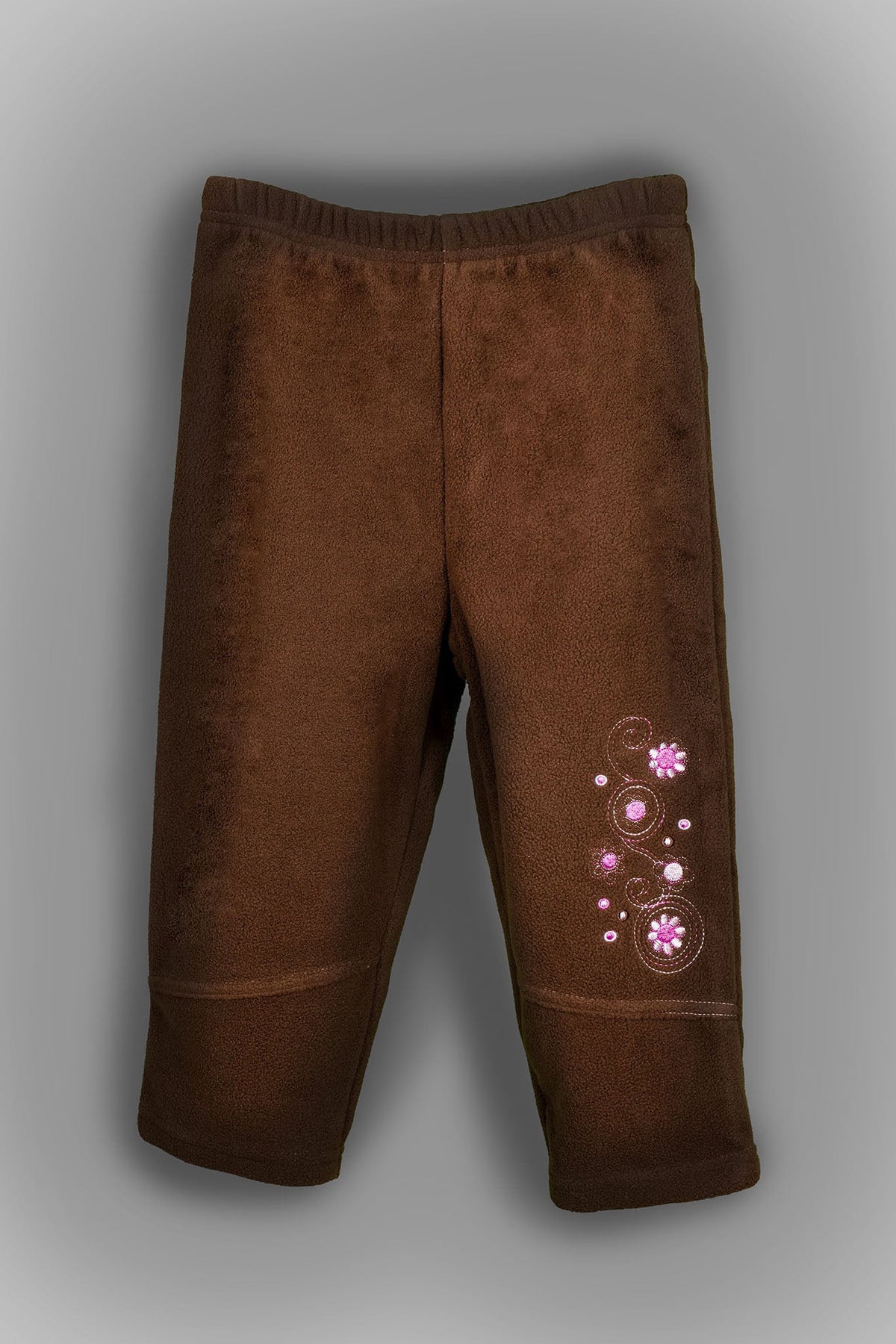 Grafito - Fluffy Brown Pajamas with Floral Design - MixMax