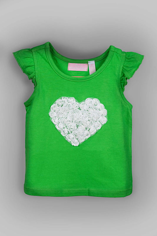 Kids HQ - 3d Heart Shorts Set (Green) - MixMax