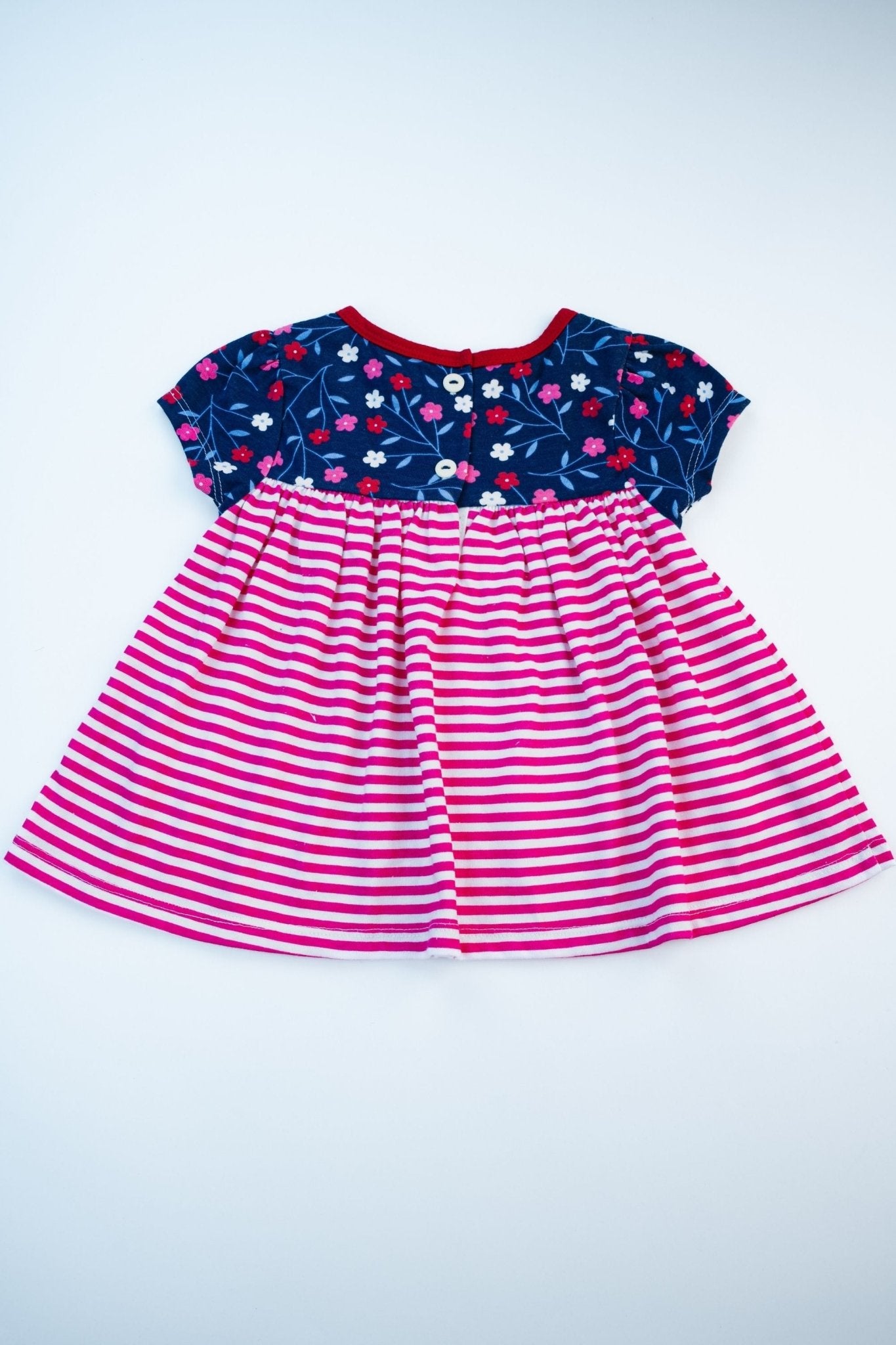 Kids HQ - Floral Red and White Frock - MixMax