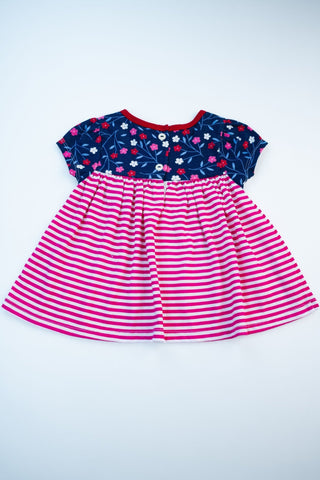 Kids HQ - Floral Red and White Frock - MixMax