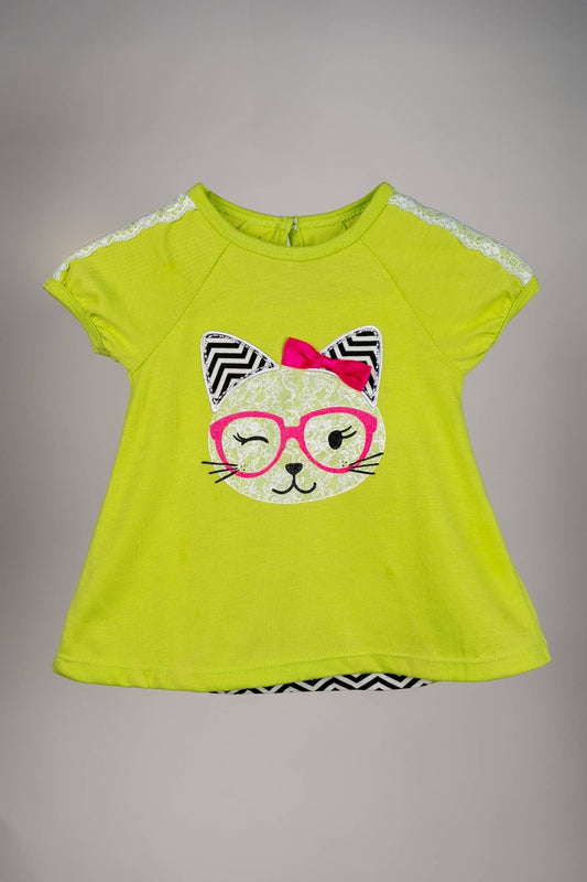 Kids HQ - Nerd Cat Embroidered Set - MixMax