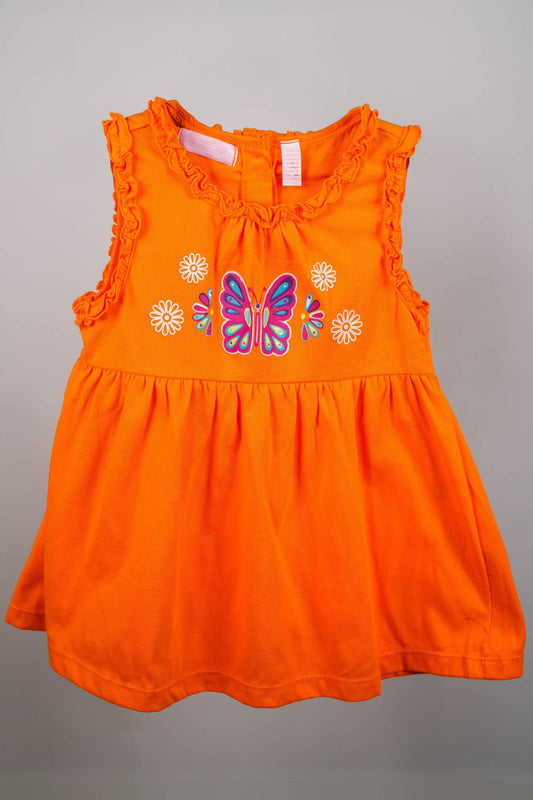 Kids HQ - Orange Butterfly Frock Set - MixMax