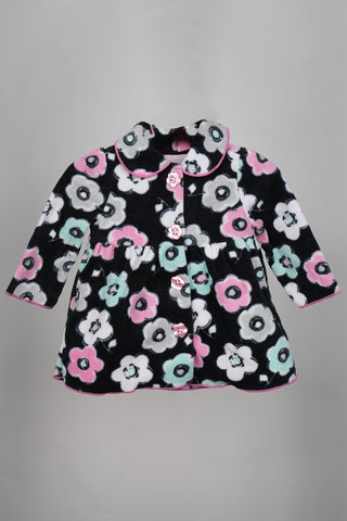 Kids HQ - Pink and Turquoise Floral Coat - MixMax