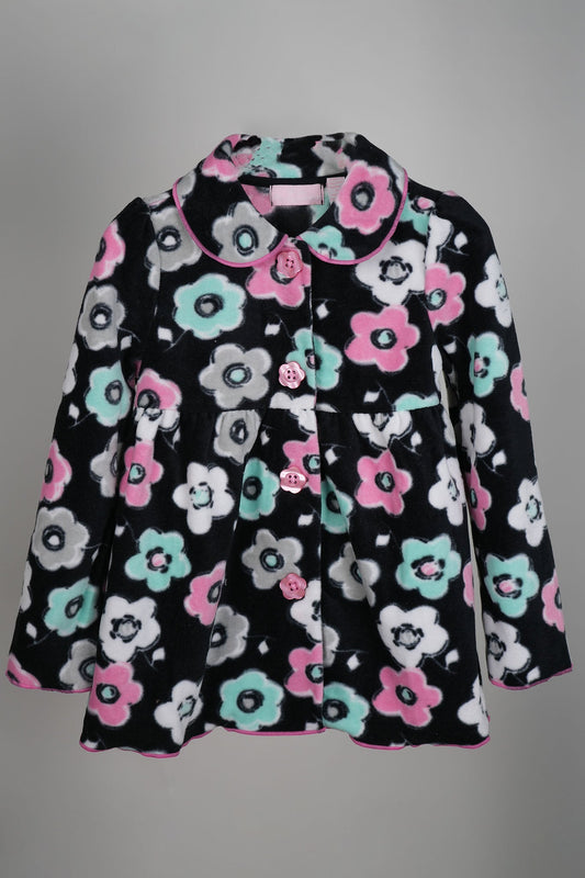 Kids HQ - Pink and Turquoise Floral Coat Set - MixMax