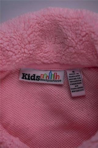 Kids HQ - Pink Furry Coat with Polka Dot Ribbons Set - MixMax