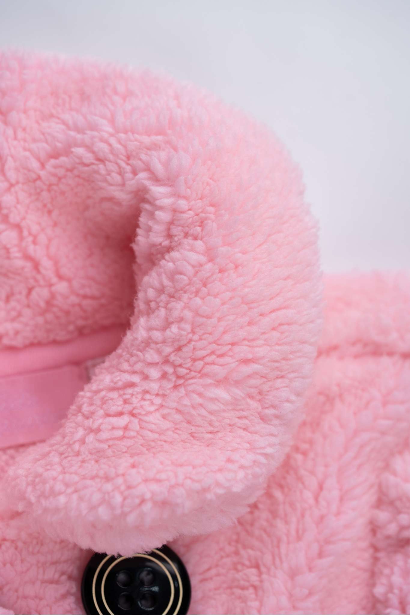 Kids HQ - Pink Furry Ribboned Coat Set (Circle Pattern) - MixMax