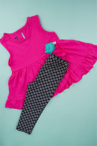 Kids HQ - Pink Layered Leggings Set - MixMax