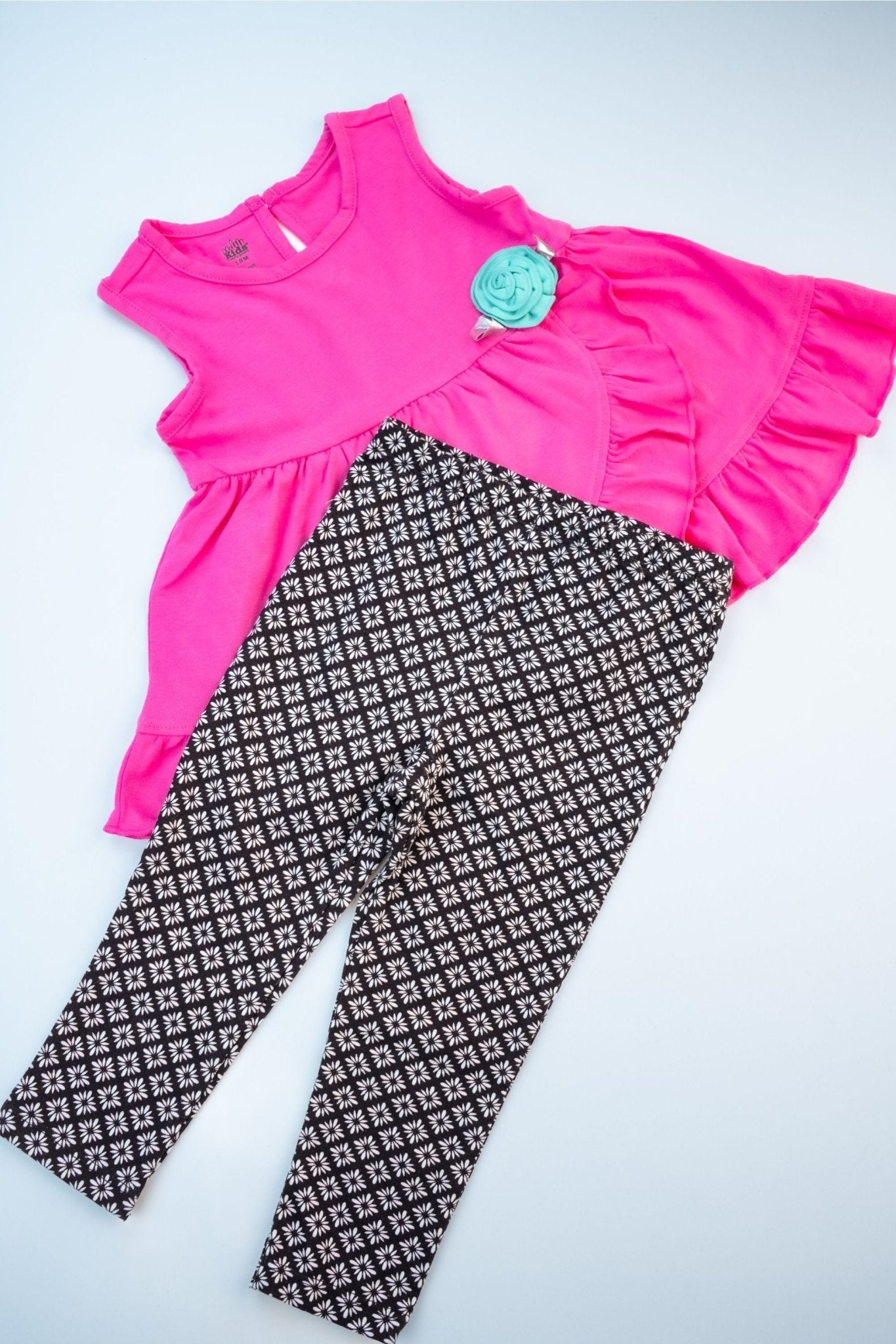 Kids HQ - Pink Layered Leggings Set - MixMax