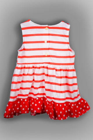 Kids HQ - Red and White Floral Frock Set - MixMax