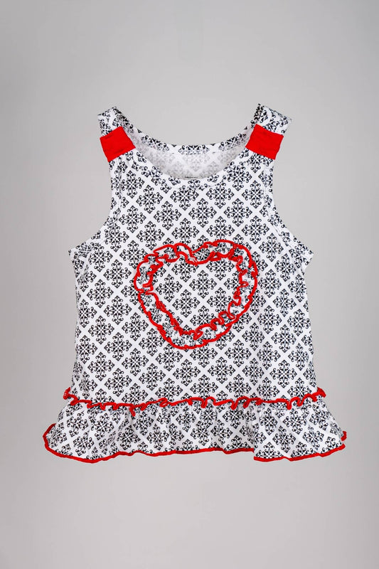 Kids HQ - Red Frill Heart Set - MixMax