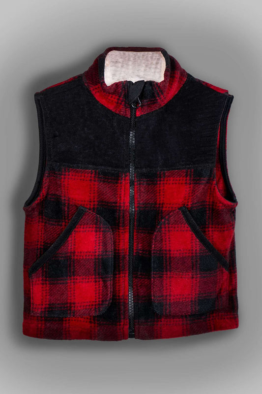 Kids HQ - Sherpa Collar Sleeveless Red Jacket - MixMax