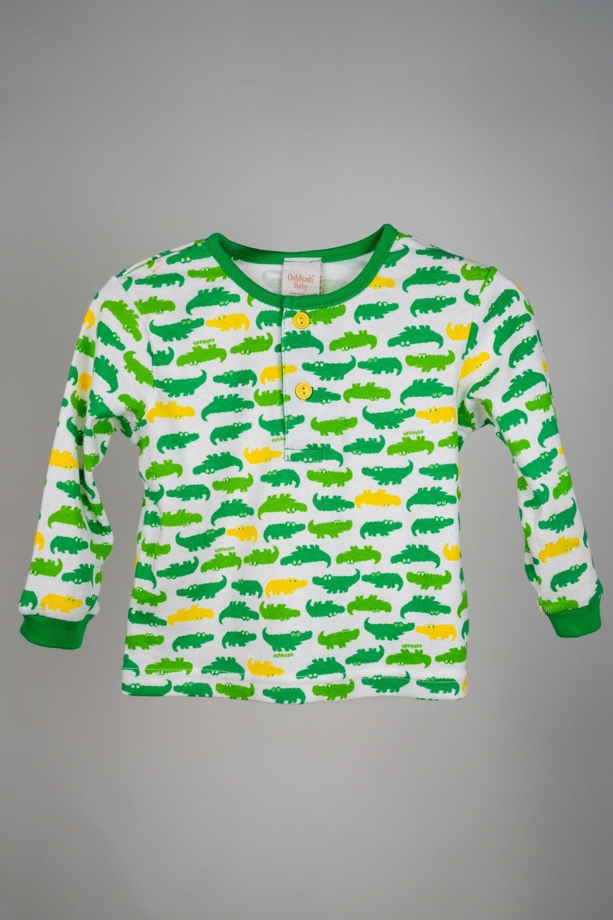 OshKosh Baby - White Shirt with Green Alligators - MixMax