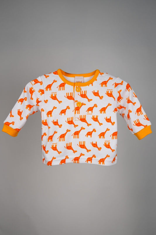 OshKosh Baby - White Shirt with Orange Giraffes - MixMax