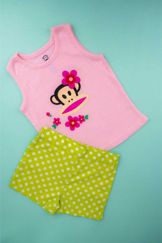 Paul Frank - Pink Monkey Floral Set (Green Shorts) - MixMax