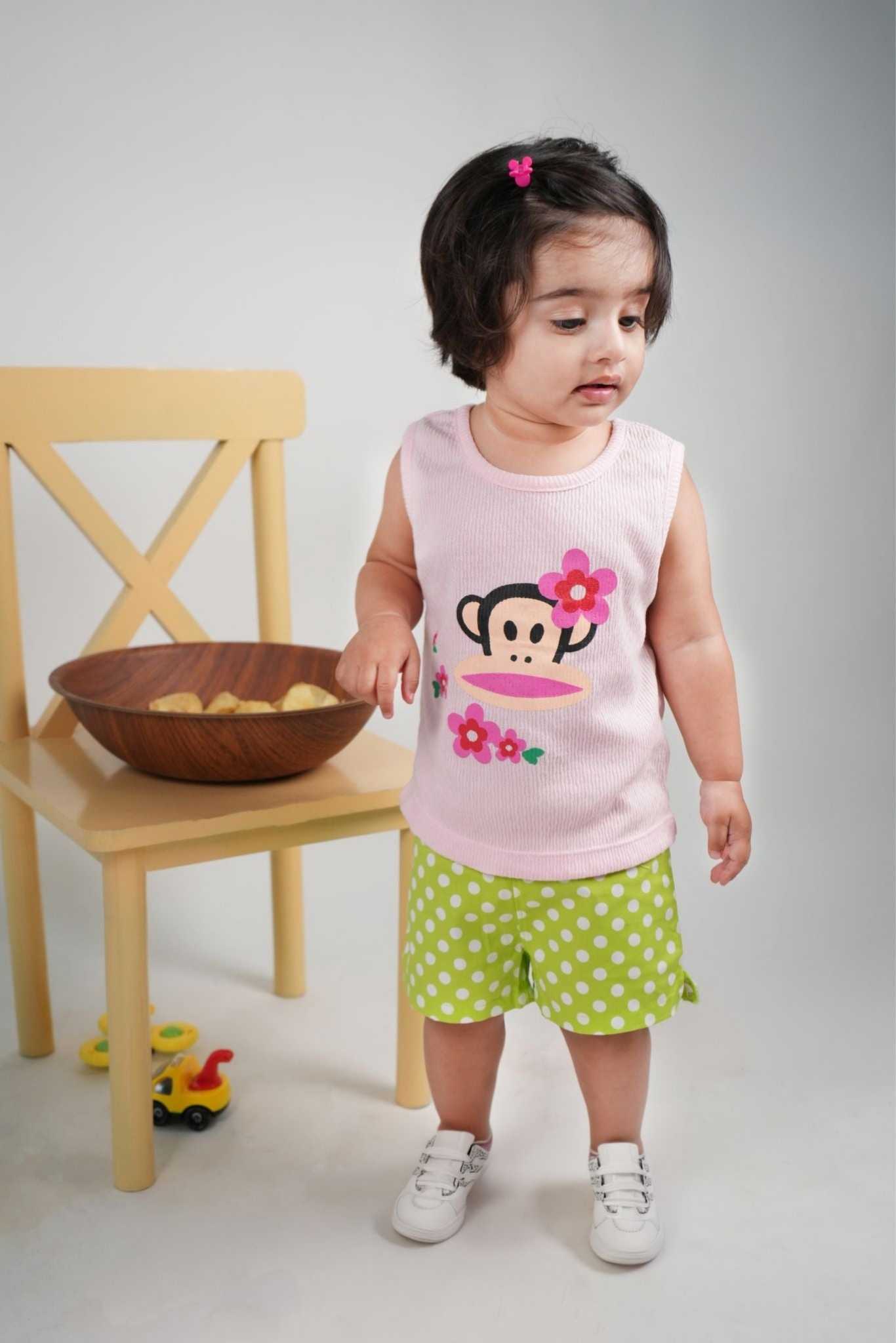 Paul Frank - Pink Monkey Floral Set (Green Shorts) - MixMax