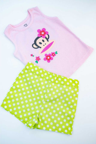 Paul Frank - Pink Monkey Floral Set (Green Shorts) - MixMax