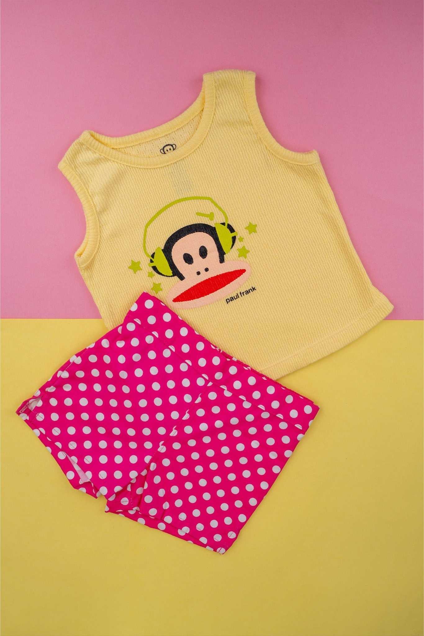 Paul Frank - Yellow Monkey DJ Set (Pink Shorts) - MixMax