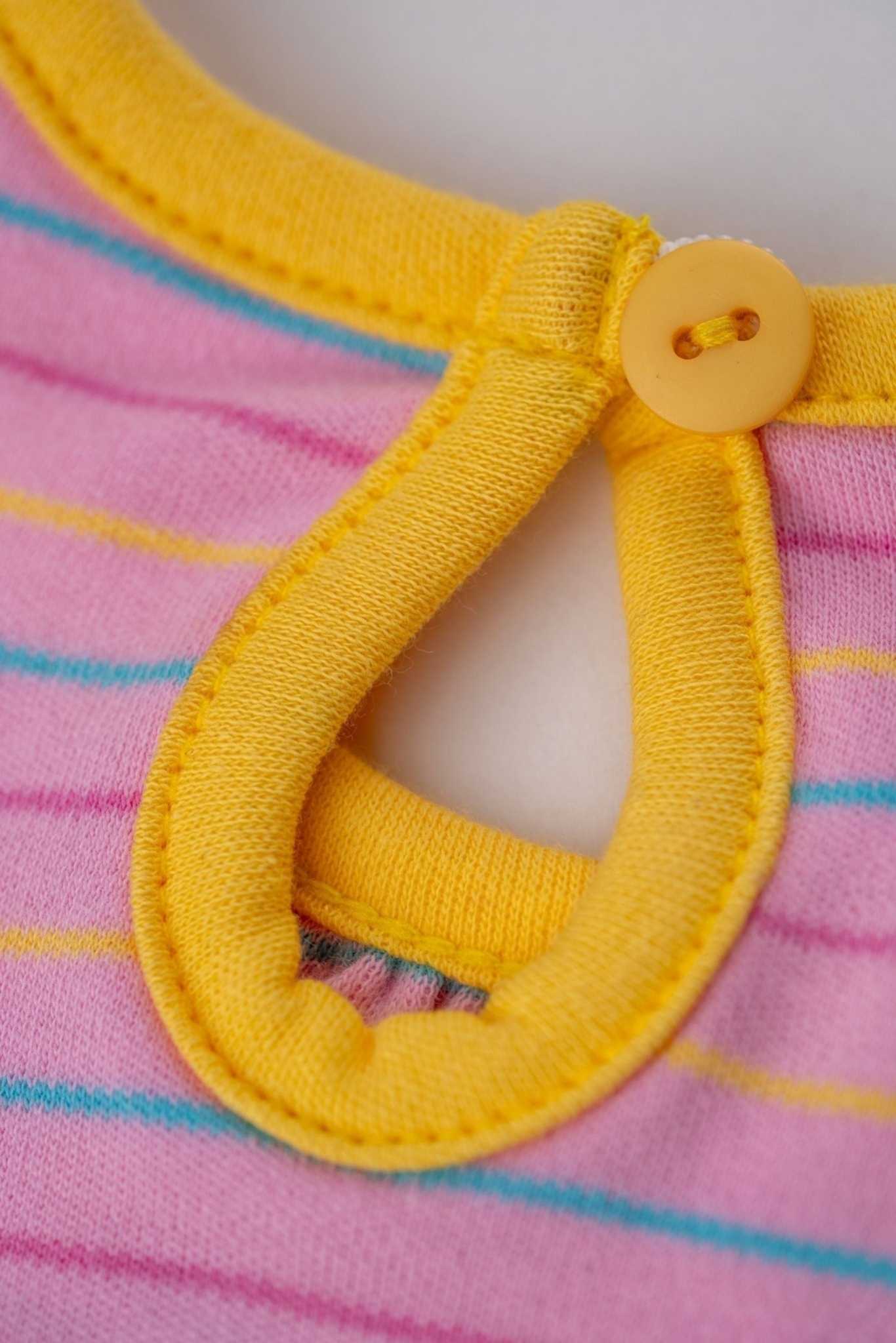 Small Wonders - Cutie Cat Striped Romper (Yellow) - MixMax