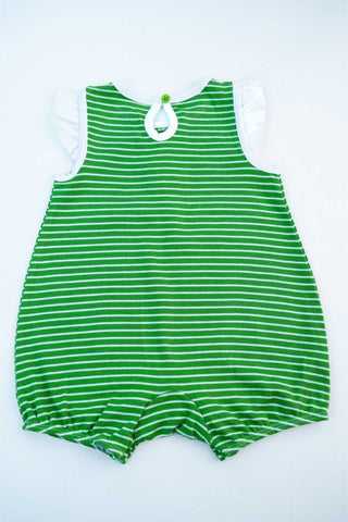 Small Wonders - Green Striped Romper - MixMax