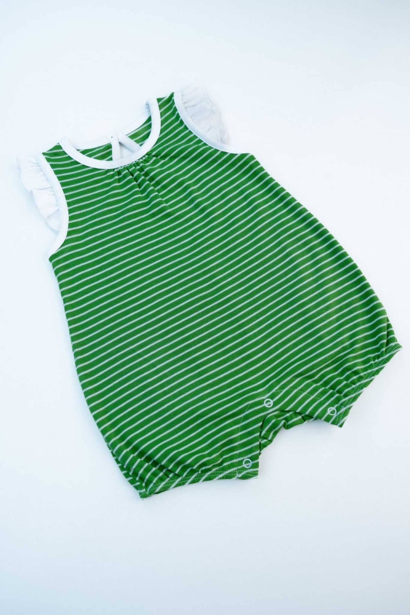 Small Wonders - Green Striped Romper - MixMax