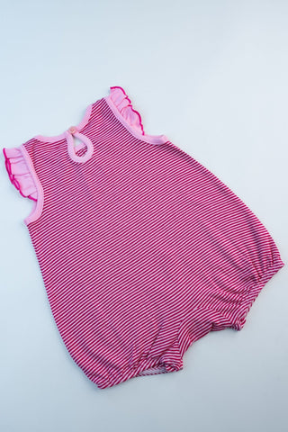 Small Wonders - Pink Striped Romper - MixMax