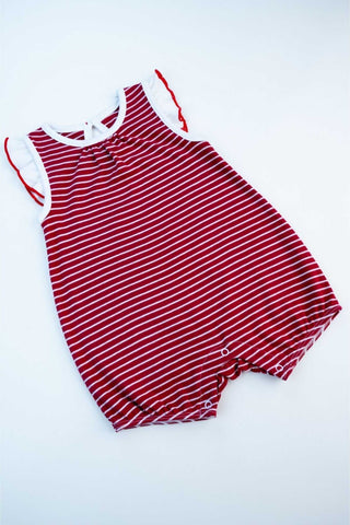 Small Wonders - Red Striped Romper - MixMax